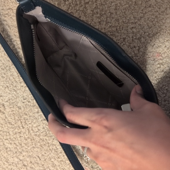 Michael Kors Jet Set Travel Small TZ Crossbody Bag Blue Handbag Purse - Picture 10 of 14